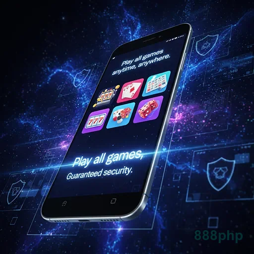 Player enjoying mobile casino games on 888php app